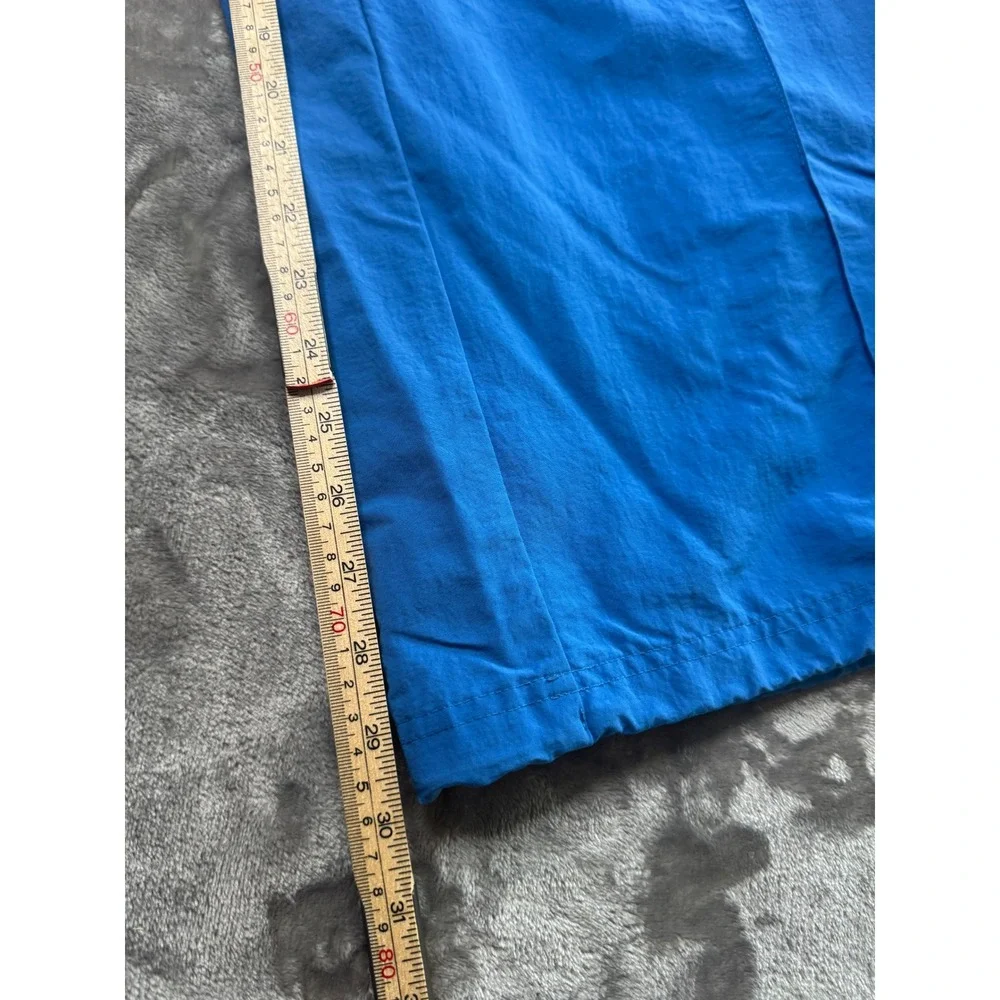 Nike Womens XL Everything Wovens Mid Rise Pants Star Blue Open Hem Baggy